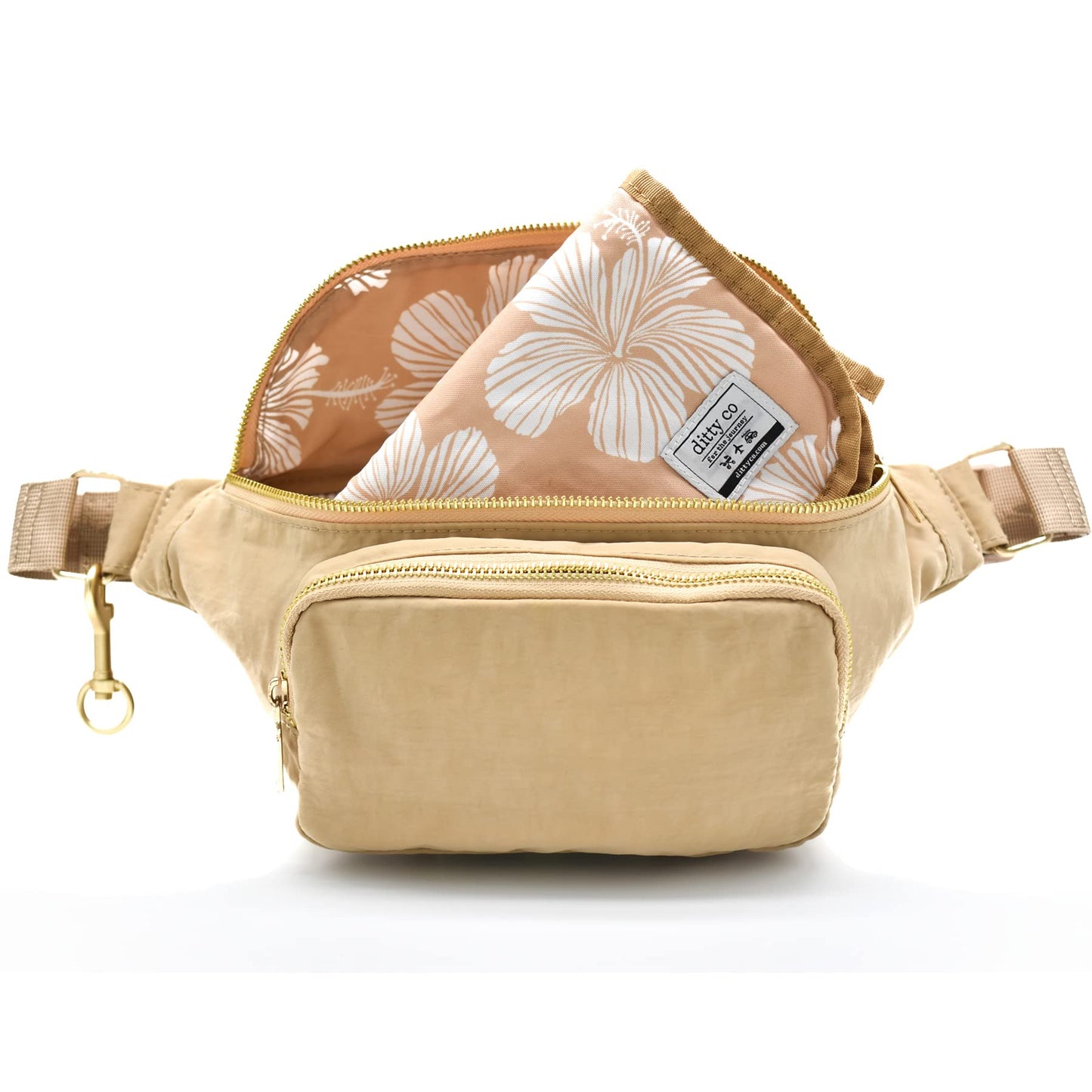 Ditty Co. - Lanikai Small Diaper Bag - Portable Changing Pad - Crossbody Bags For Women - Fanny Pack - Baby Travel Essentials (N