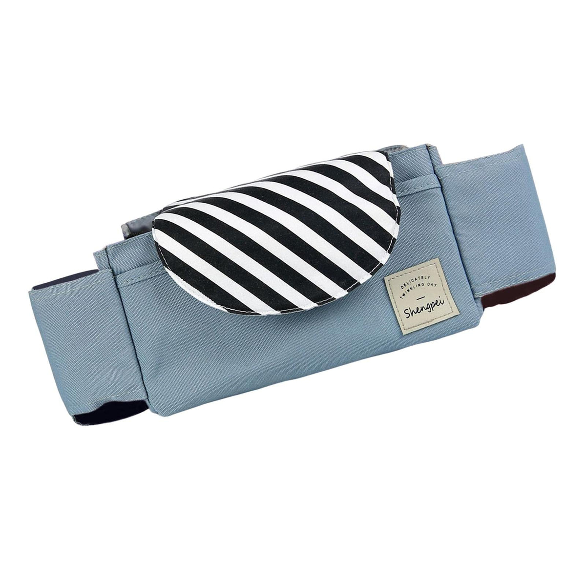 Enakshi (LABEL) Creations Stroller Organizer Oxford Cloth Waterproof for Strollers Baby Carriage Pram Black Strips