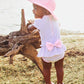 Rufflebutts Pink Polka And Stripe Reversible Swim Hat - 6-10