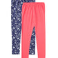 CuB McPAWS be curious Girls Regular Fit Rayon Leggings (GA21LGNPK2_Blue, Pink_4 Years5 Years)