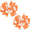 2PCS Halloween Hair Bow Clips for Girls Cute Ghost Alligator Bow Knot Hair Pins Halloween Hair Clip Halloween Cosplay Dress Deco