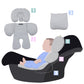 Jyoko Kids Reducer Cushion Infant Head & Baby Body Support Antiallergic 100% Cotton (Head, Body And Back Support, Winter Sky) 3