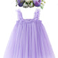Bgfks Layered Tulle Tutu Dress For Toddler Girls,Baby Girl Rainbow Tutu Princess Skirt Set With Flower Headband.(Purple,9 Months