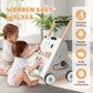 PTINFLUCE Wooden Baby Walker, Baby Push Walker with Wheel, Push and Pull Toys Learning to Walk, Montessori Walker Toy for Kids D