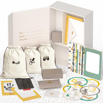 Ultimate Baby Keepsake Box For Boys & Girls - Unique New Parents Gifts For Couples - 10 Beautiful Keepsake Ideas Inside - Perfec