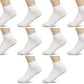 Mukhaksh MenS And WomenS Normal Ankle Length Socks (White, Free Size)  Pack Of 6 Pairs