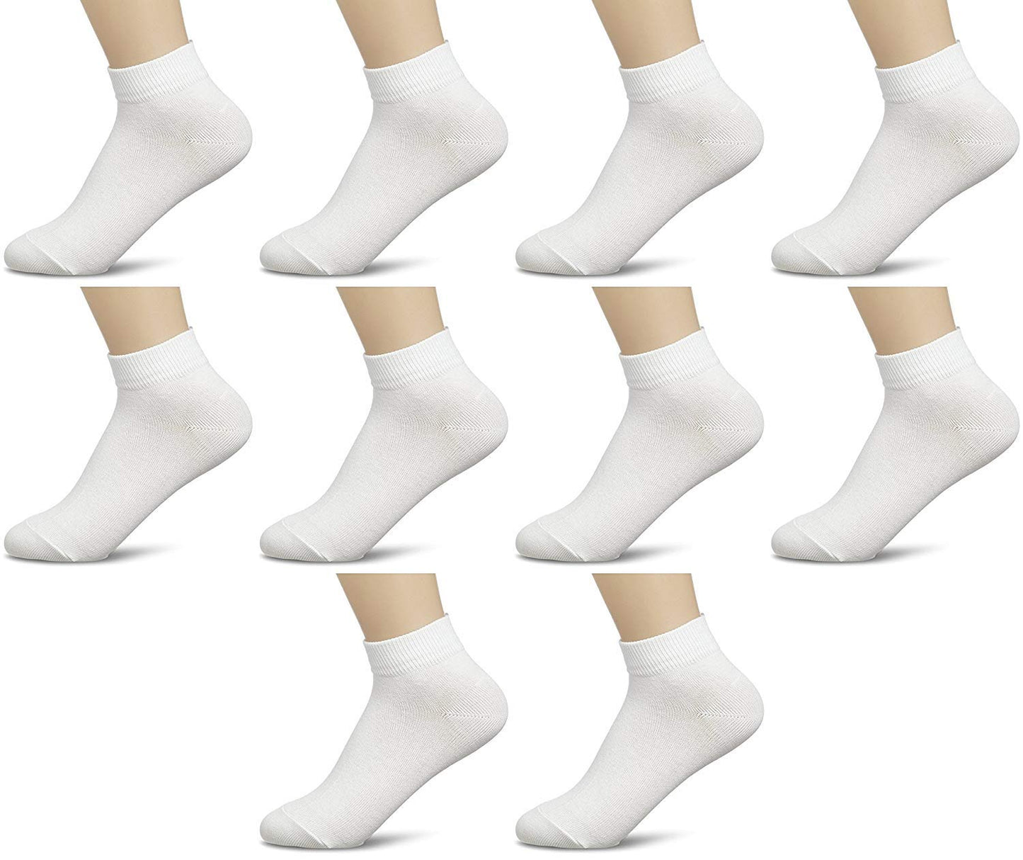 Mukhaksh MenS And WomenS Normal Ankle Length Socks (White, Free Size)  Pack Of 6 Pairs