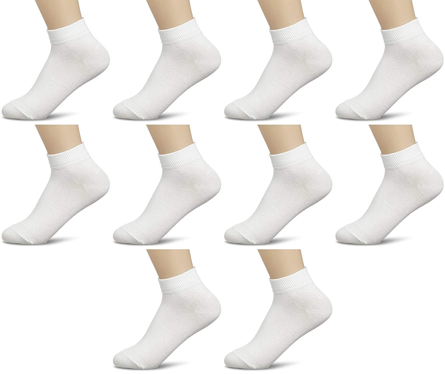 Mukhaksh MenS And WomenS Normal Ankle Length Socks (White, Free Size)  Pack Of 6 Pairs