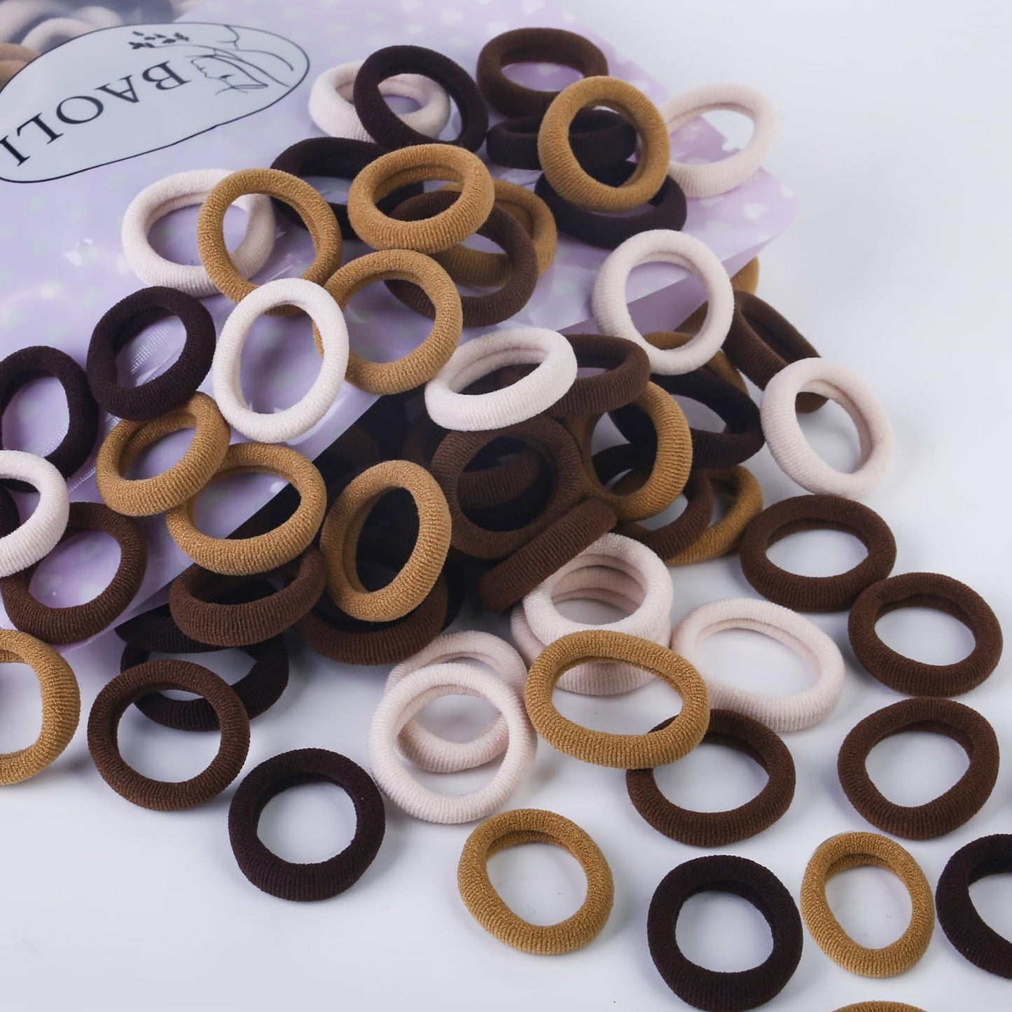 200PCS Girls Hair Ties for Toddler, Mini Kids Hair Ties for Baby Girl No Damage, Soft Small Hair Bands, Cotton Elastic Toddler P