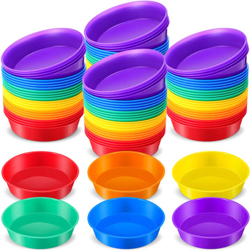 Sonwyoung 48 Pcs Sorting Bowls for Preschool 6 Colors Counting and Sorting Bowls for Toddlers Early Math and Fine Motor Skills S
