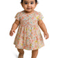 Nuego Pure Cotton Baby Girls Dresses With Floral Print, Short Sleeves ALine Midi Dress For Kids Casual Frock For Girls, Ultra S