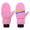 Zando Toddler Mittens Waterproof Snow Gloves Kids Gloves Lined Fleece Gloves Winter Warm Baby Mittens Toddler Gloves 03 Pink Str
