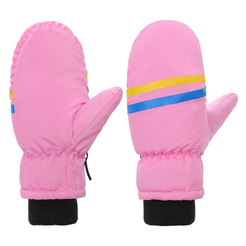 Zando Toddler Mittens Waterproof Snow Gloves Kids Gloves Lined Fleece Gloves Winter Warm Baby Mittens Toddler Gloves 03 Pink Str