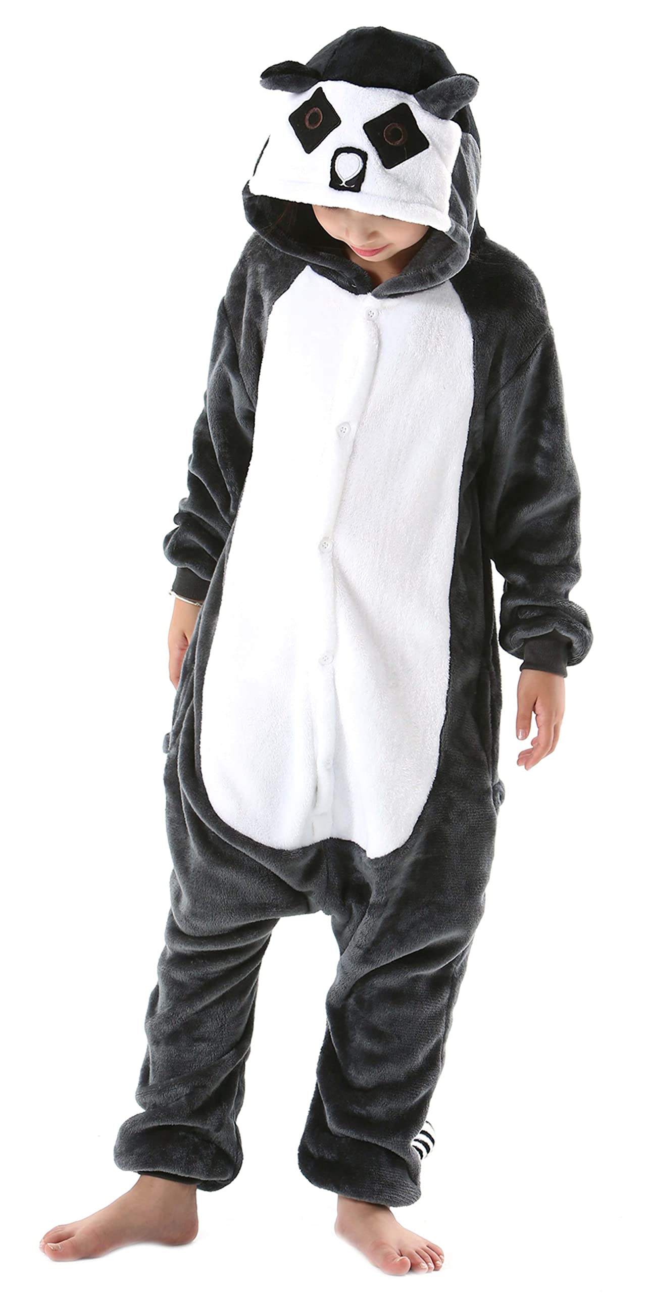 Atoz Onesie For Kids, Animal Pajamas Halloween Cosplay Costume For Girls Boys, Lemur 4-5T