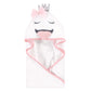 Hudson Baby Unisex Baby Cotton Animal Face Hooded Towel, Swan, One Size
