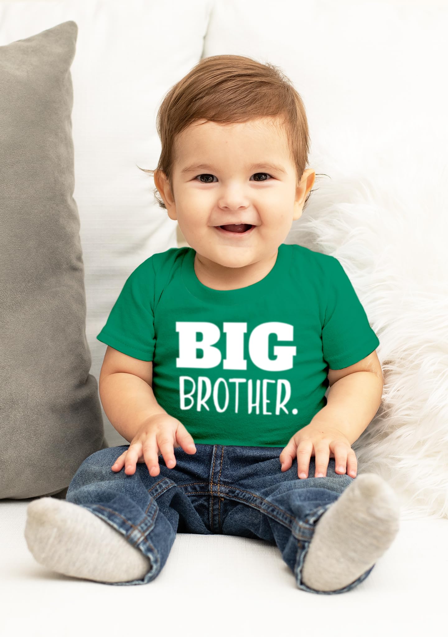 Big Brother Shirt For Toddler Promoted To Best Big Brother Announcement Baby Boys (Charcoal Blue, 2 Years)