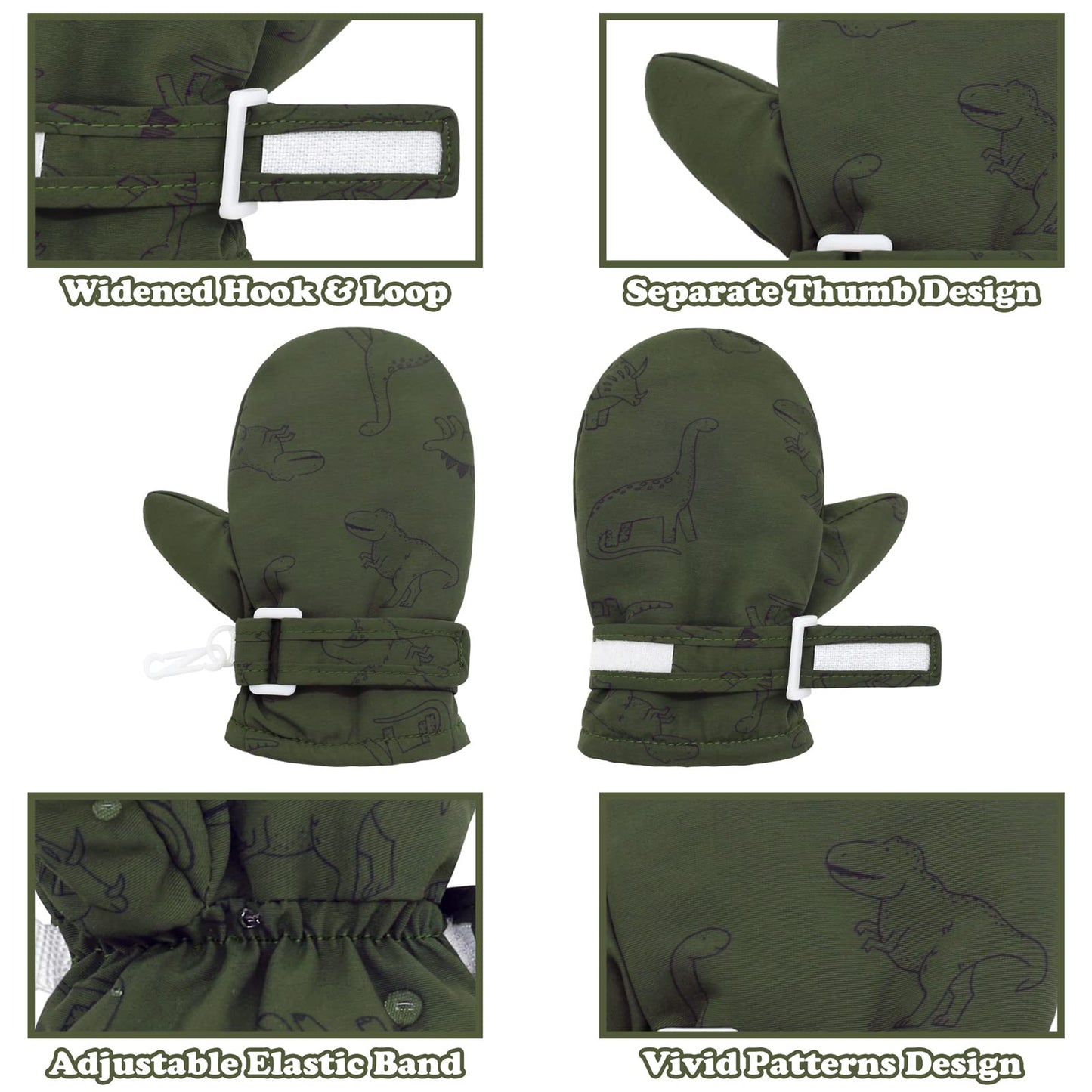 Sarfel Toddler Gloves Ages 2-4 Toddler Waterproof Mittens For Toddler Boys Toddler Mittens Waterproof Toddler Winter Gloves 4T