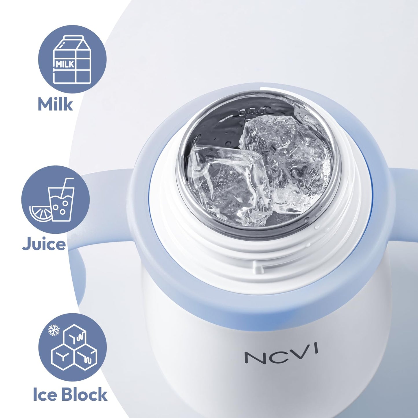 Ncvi Kids Stainless Steel Straw Cup For Toddler 1-3 Years Old, Training Tumbler With Straw Spill Proof With Handle, Insulated Bo