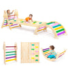 7In1 Extra Large Pikler Triangle Set, Indoor Climbing Toys For Toddlers, Foldable Wooden Montessori Climbing Set With Arch, Ramp