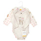 Hudson Baby Unisex Bodysuits Cotton Long-Sleeve Enchanted Forest, 3-6 Months, Enchanted Forest 3-Pack, 3-6 Months Us