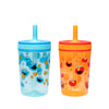 Zak Designs Sesame Street Kelso Toddler Tumblers For Travel Or At Home, 15Oz 2-Pack Durable Plastic Sippy Cups With Leak-Proof D