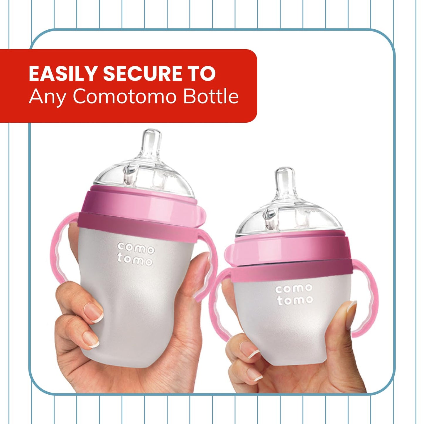 Baby Bottle Handle Grip For Comotomo 5 Ounce And 8 Ounce Silicone Bottles, 3 Pack, Green, Avent Glass Bottles 8 Oz