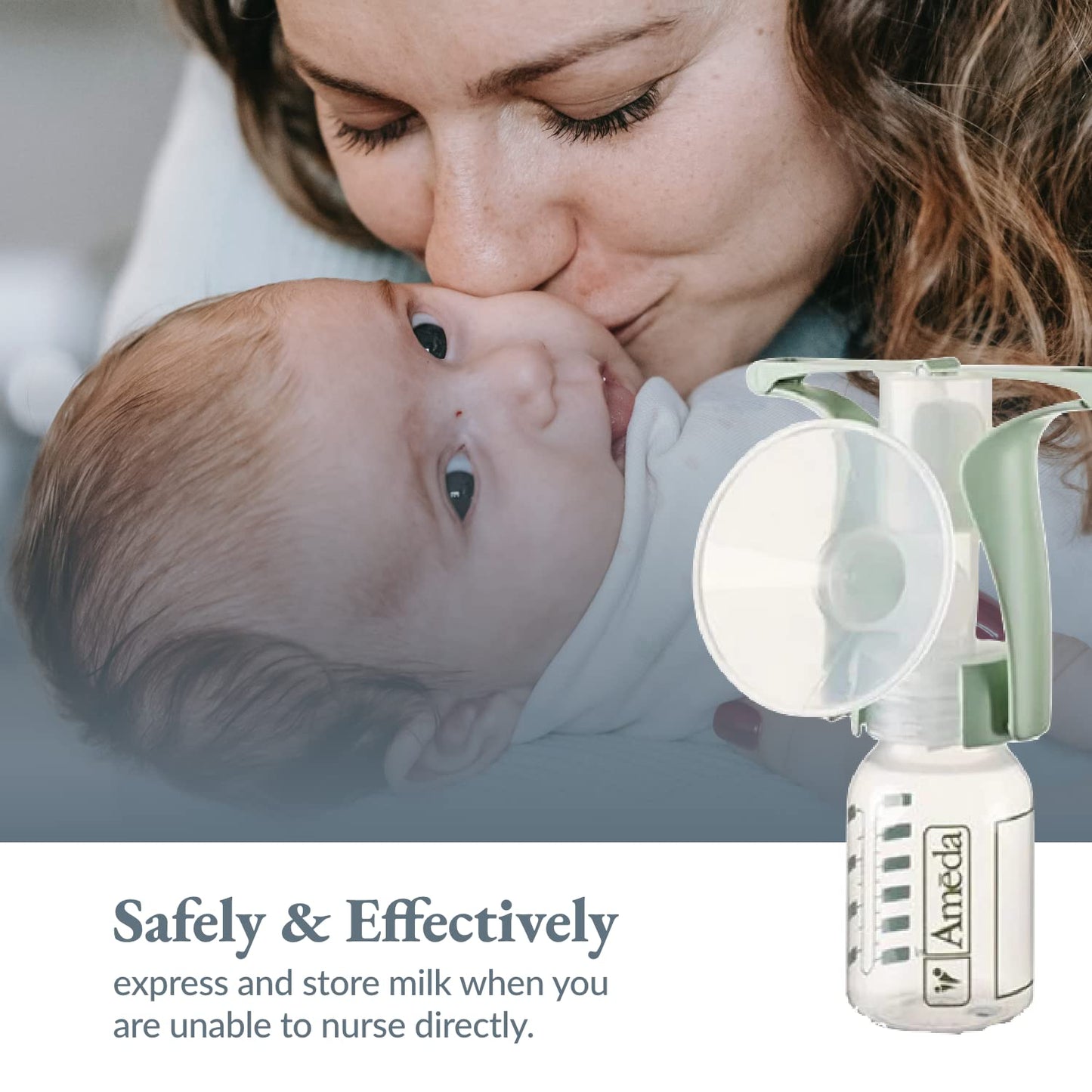 Ameda Portable Manual Breast Pump, Breast Feeding Essentials, Portable, Bpa And Dehp Free