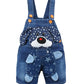 Kidscool Space Baby Summer Cotton Denim 3D Cartoon Star Dog Soft Short Overalls,Blue,2-3 Years