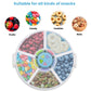 Pawtong Kids Snack Spinner Container Reusable Snack Box With 5 Compartment Dispenser And Lid, Color Matching Opening Lid, Bpa An