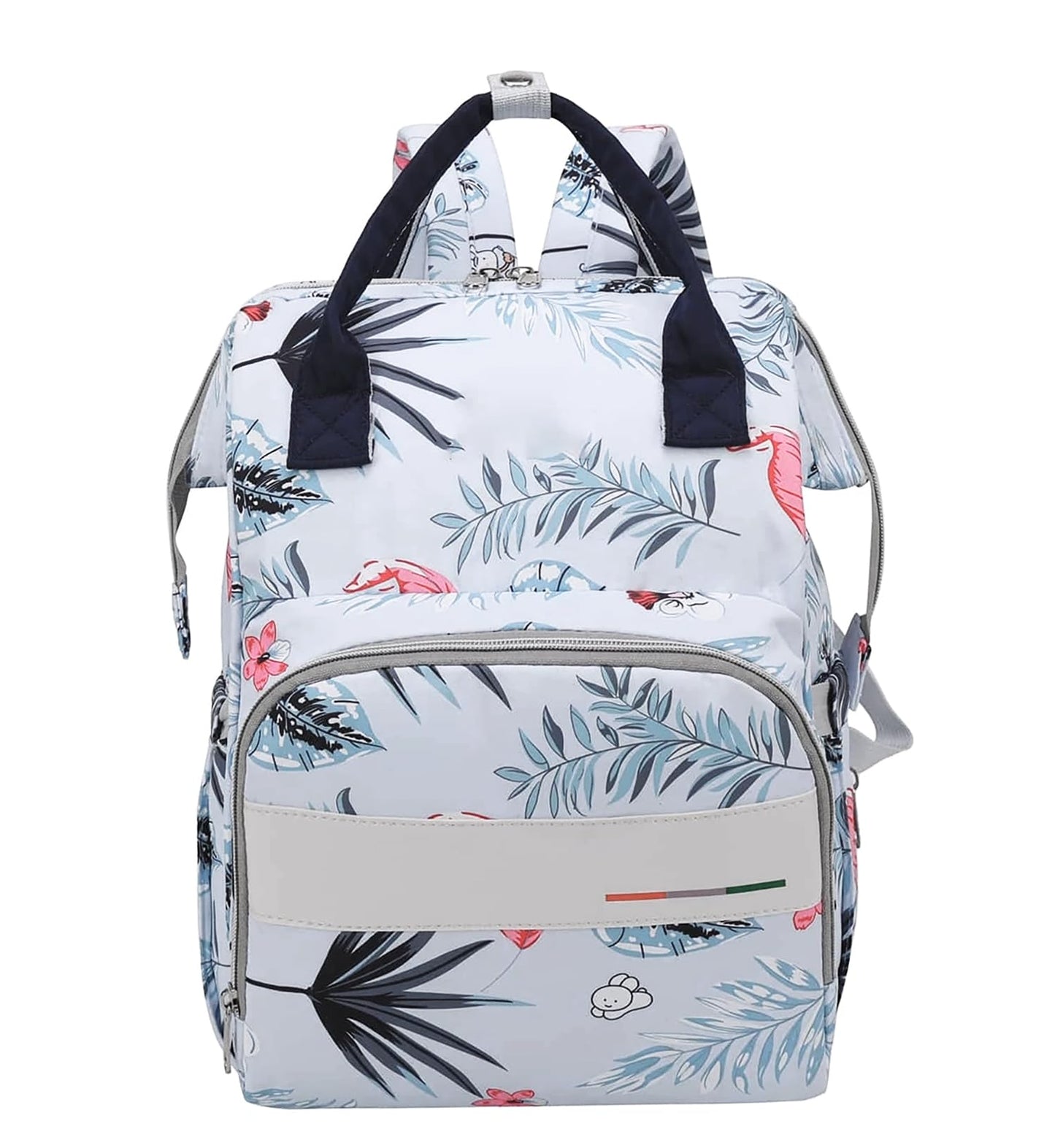 House Of Quirk Baby Diaper Bag Maternity Backpack (Leaf Powder Blue)