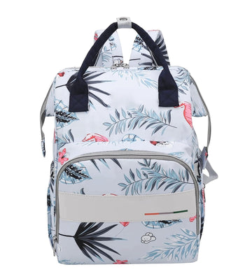 House Of Quirk Baby Diaper Bag Maternity Backpack (Leaf Powder Blue)