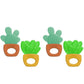 Dr. Browns AquaCool Water-Filled Teether, Cooling Baby Teether Toy for Sore Gums, Green Cactus, BPA Free, 3m+, 4-Pack