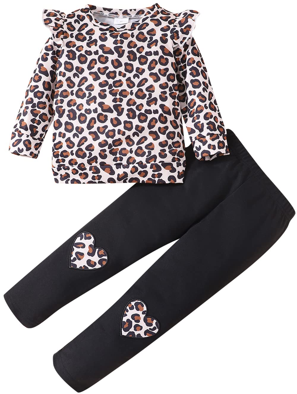 Retsugo Toddler Girl Clothes Set Leopard Long Sleeve Sweatshirt Top An – Cutebab WBBAPB0BHT5NHDT