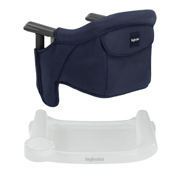 Inglesina Fast Table Chair - Navy + Fast Dining Tray - Portable High Chair For Baby & Toddlers, Infant 6-36 Months - Fits Tables
