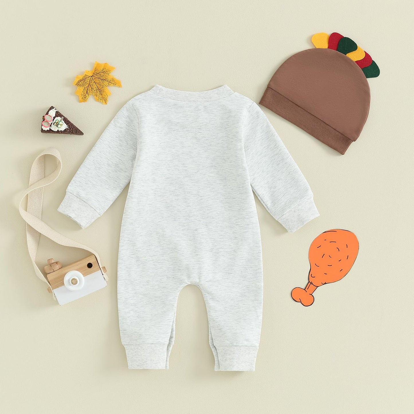 Baby Girl Boy Thanksgiving Outfit 1St Thanksgiving Turkey Long Sleeve Romper Jumpsuit One Piece Bodysuit Fall Clothes (Z White G