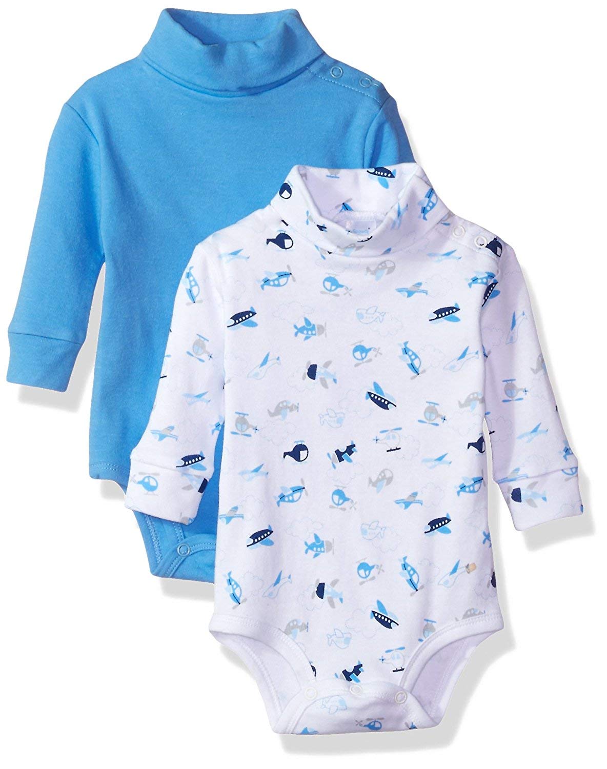 Spasilk Baby Boys 2 Pack Turtleneck Long Sleeve Bodysuit For Newborns – Cutebaby WBBAPB075FCY2RP