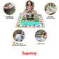 54' Xl Splat Mat For Under High Chair- Creative Design For Art Floor Cover, Food Spills For Baby Or Toddler. Non Slip, Waterpro