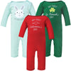 Hudson Baby Unisex Baby Cotton Coveralls, Valentine Easter, 6-9 Months