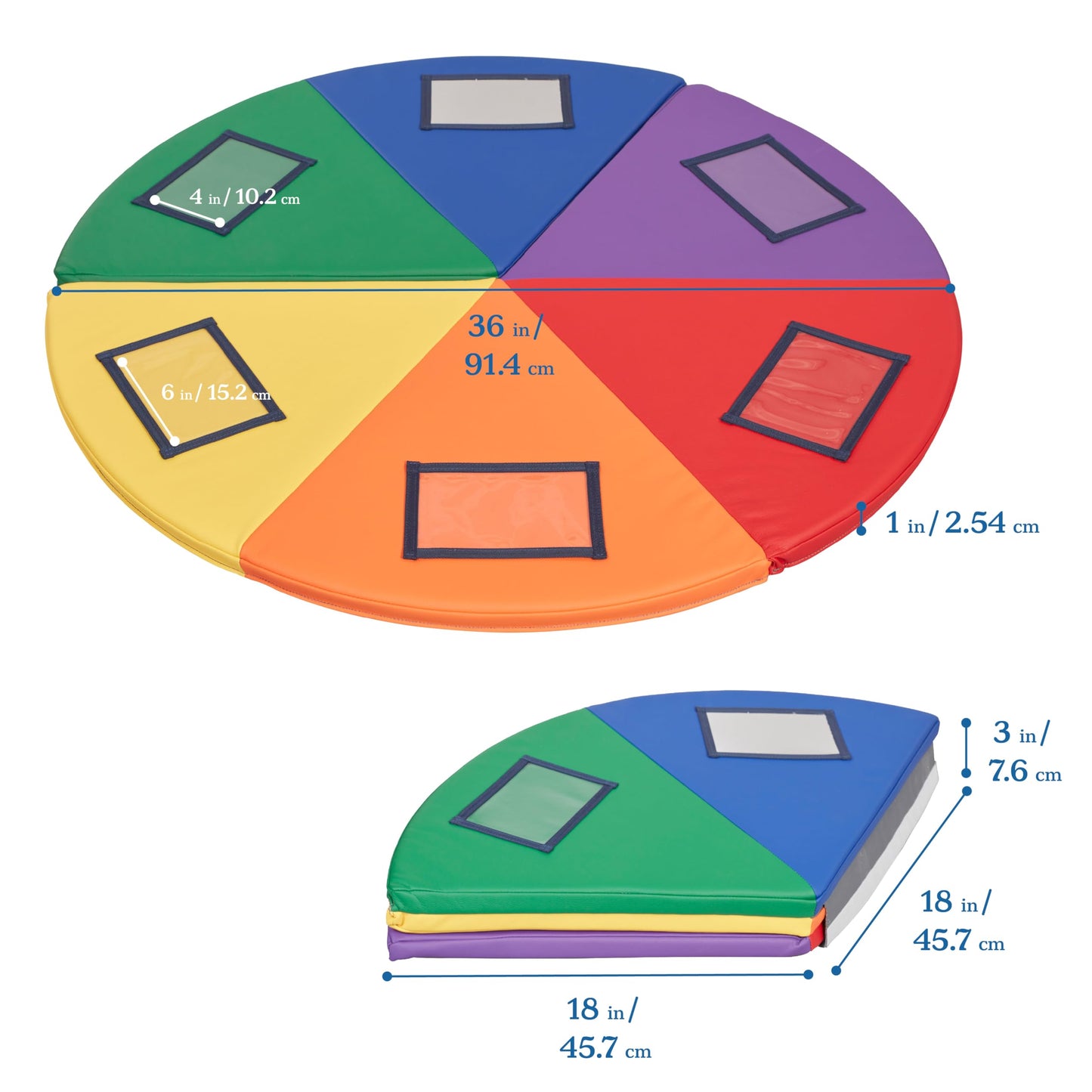 Ecr4Kids Softzone Picture Me Play Mat, Activity Mat, Assorted