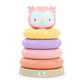 Ingenuity: ity by Ingenuity Cutie Stacks - Baby Stacking Rings Toy, 4 BPA-Free Rings, Faux Wood Stand, Owl Topper, Ages 6+ Month