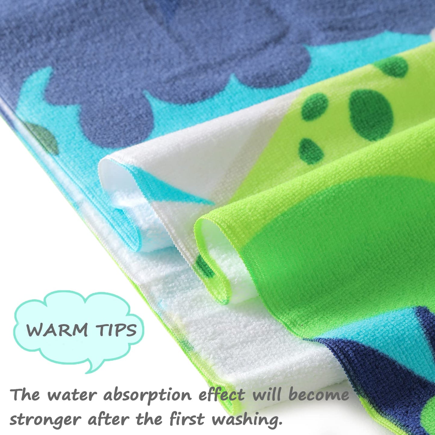 Novforth Kids Beach Towel For Boys Girls, Hooded Bath Towel Wrap, Toddler Pool Towel With Hood