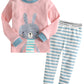 Vaenait Baby Kids Girls Boys Cotton Sleepwear Pajama 2Pcs Set Pink Bunny 4-5T/L