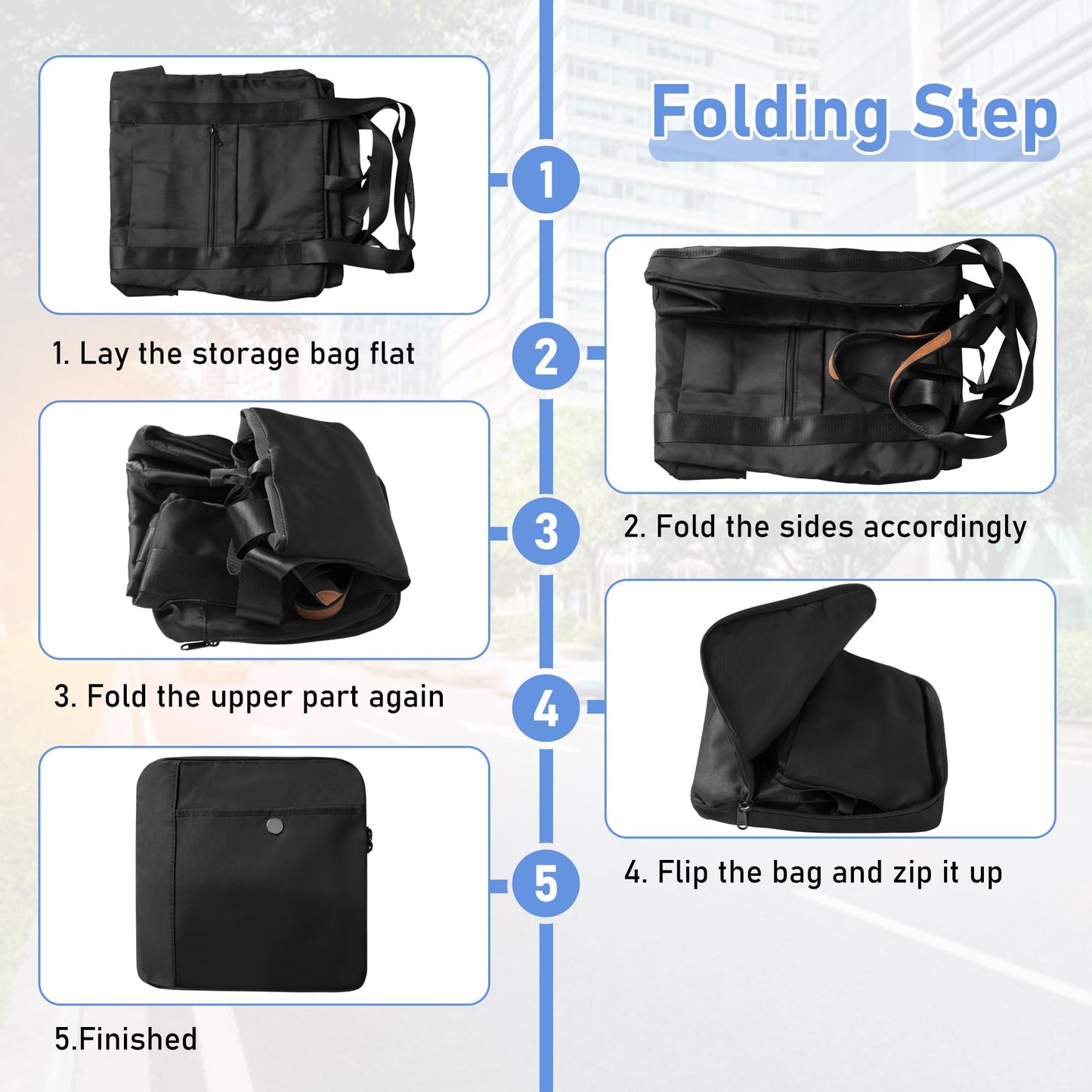 Toribio Backless Booster Car Seat Travel Bag, For Gb Pockit, Tote Bag Strollers Bags For Airplane Gate Check, Black