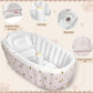 Mink Inflatable Baby Bathtub With Built-In Air Pump, Newborn To Toddler Bath Tub,Portable Travel Shower Basin With Back Support,