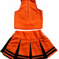 Total 2550 Little Girls' Cheerleader Cheerleading Outfit Uniform Costume Cosplay Halloween Bright Orange/Black (Xxl / 13-16)