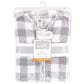 Hudson Baby Unisex Baby Plush Sleeping Bag, Sack, Blanket, Gray Plaid, 6-12 Months