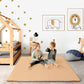 Padded Thick Baby Play Mat - Protective & Super Soft Non Toxic Vegan Leather Floor Mat For Girls And Boys - 50 X 50 Playpen Mats