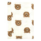 Hudson Baby Unisex Baby Cotton Flannel Burp Cloths, Brown Bear 7 Pack, One Size