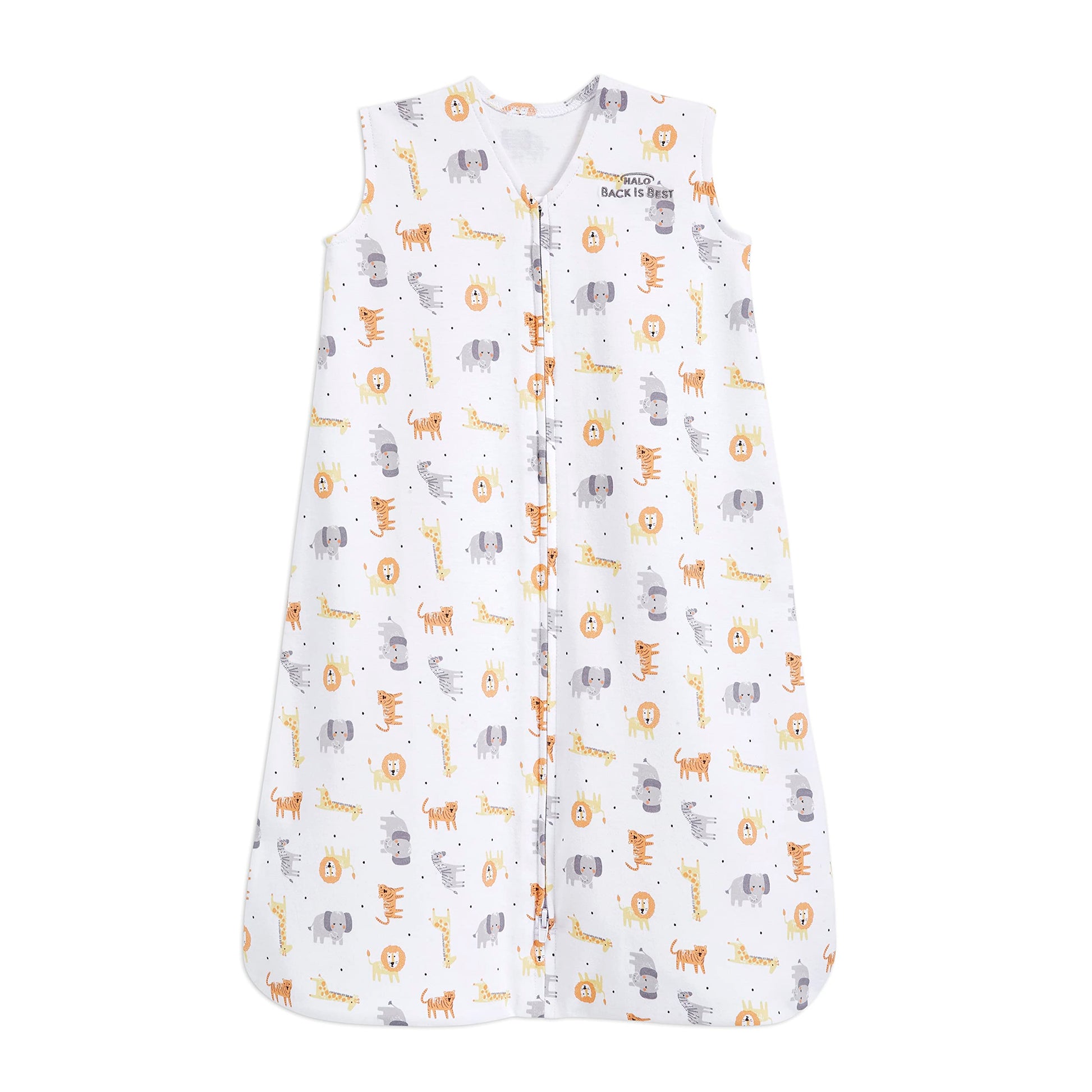 HALO SleepSack, 100% Cotton Wearable Blanket, Swaddle Transition Sleeping Bag, TOG 0.5, Jungle Cotton, Medium, 6-12 Months