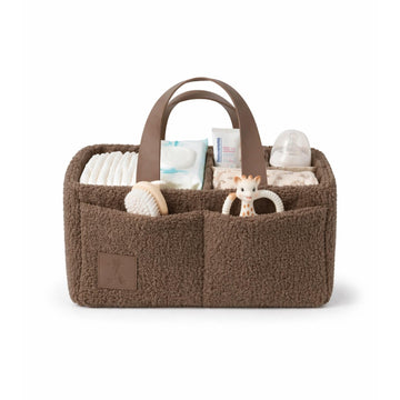 GIGIL Diaper Caddy  Baby Nappy Organiser  Car Organiser for Diapers  Nursery Storage Basket (Caramel Mocha)